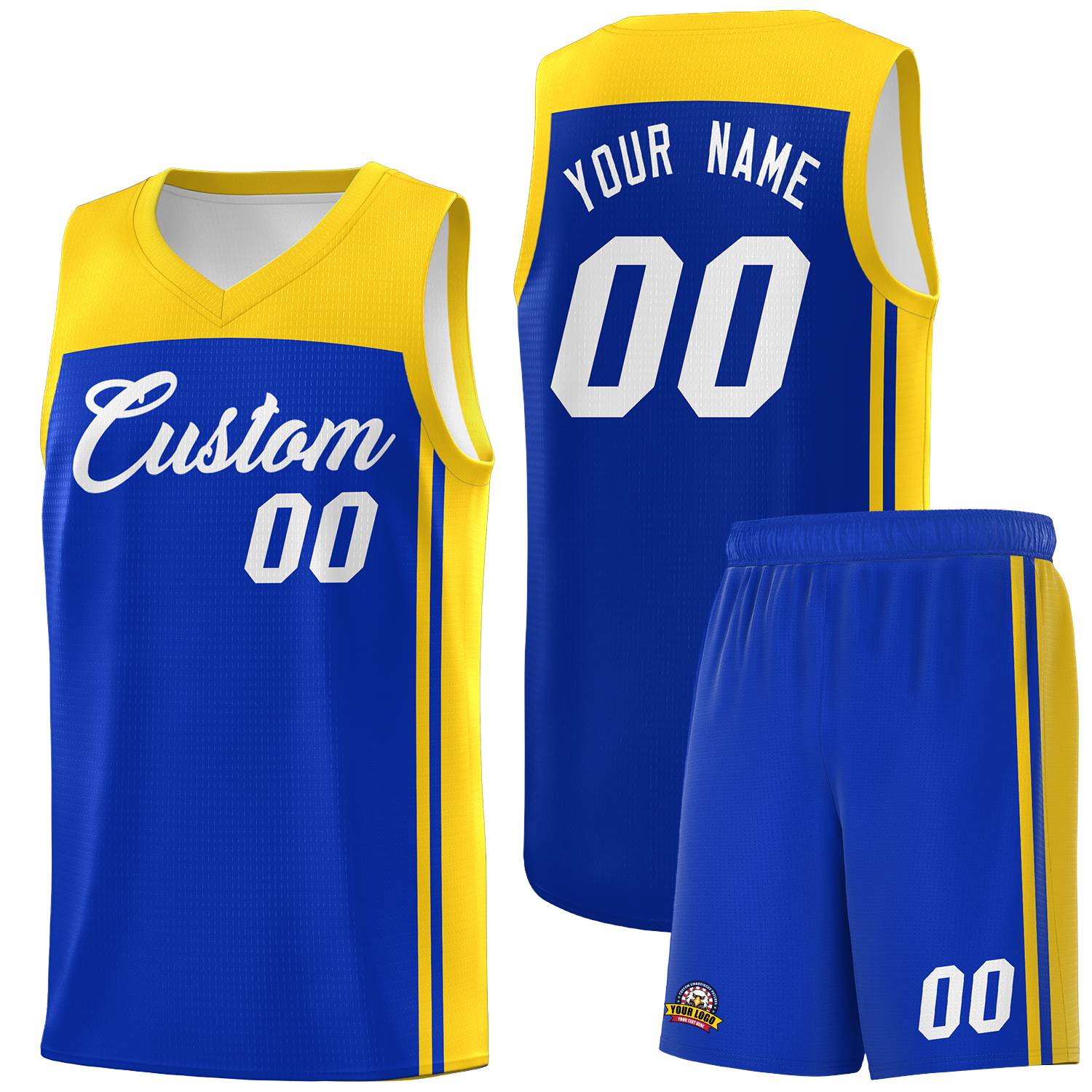 Custom Royal Gold Classic Sets Sports Uniform Basketball Jersey