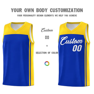 Custom Royal Gold Classic Sets Sports Uniform Basketball Jersey