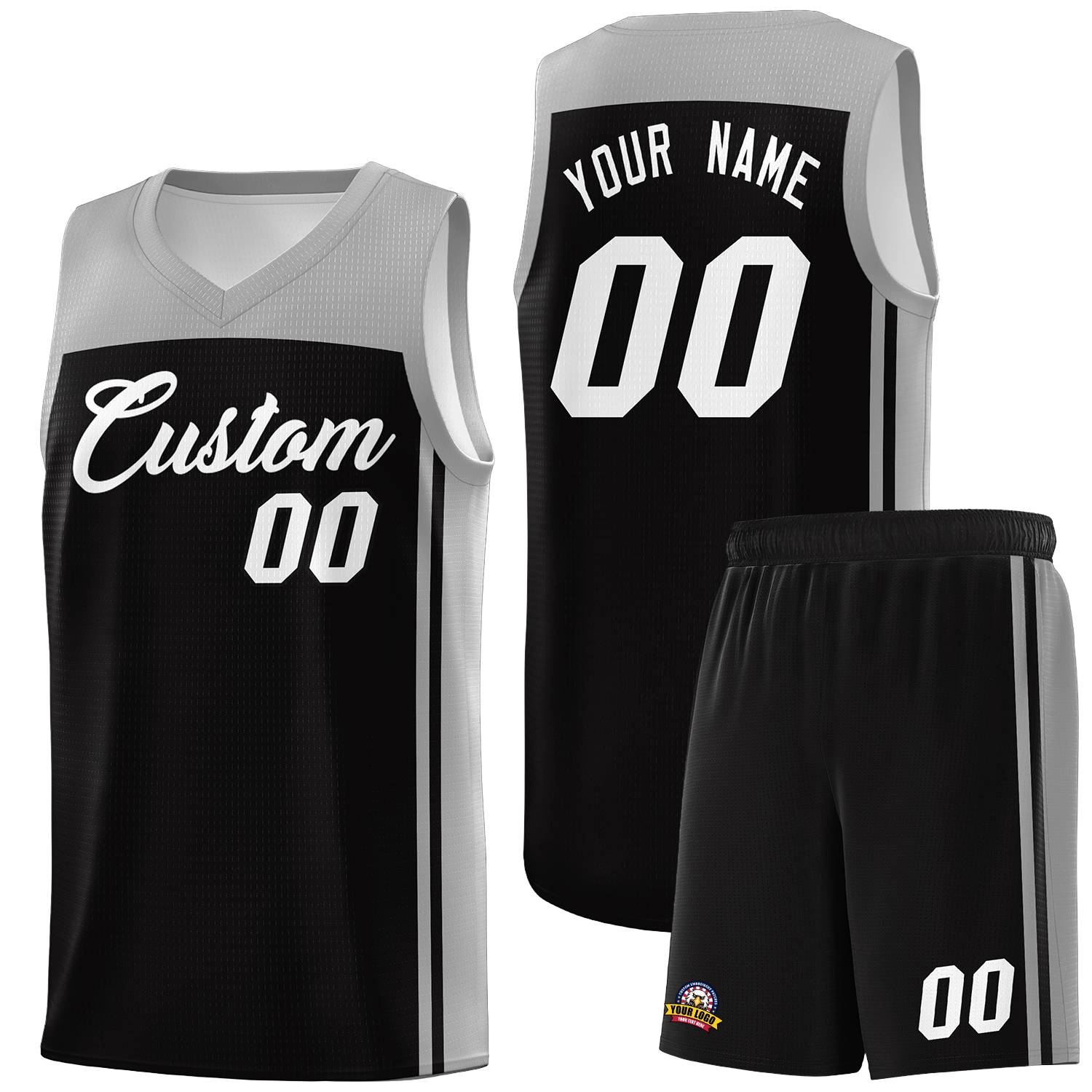 Custom Black Grey Classic Sets Sports Uniform Basketball Jersey