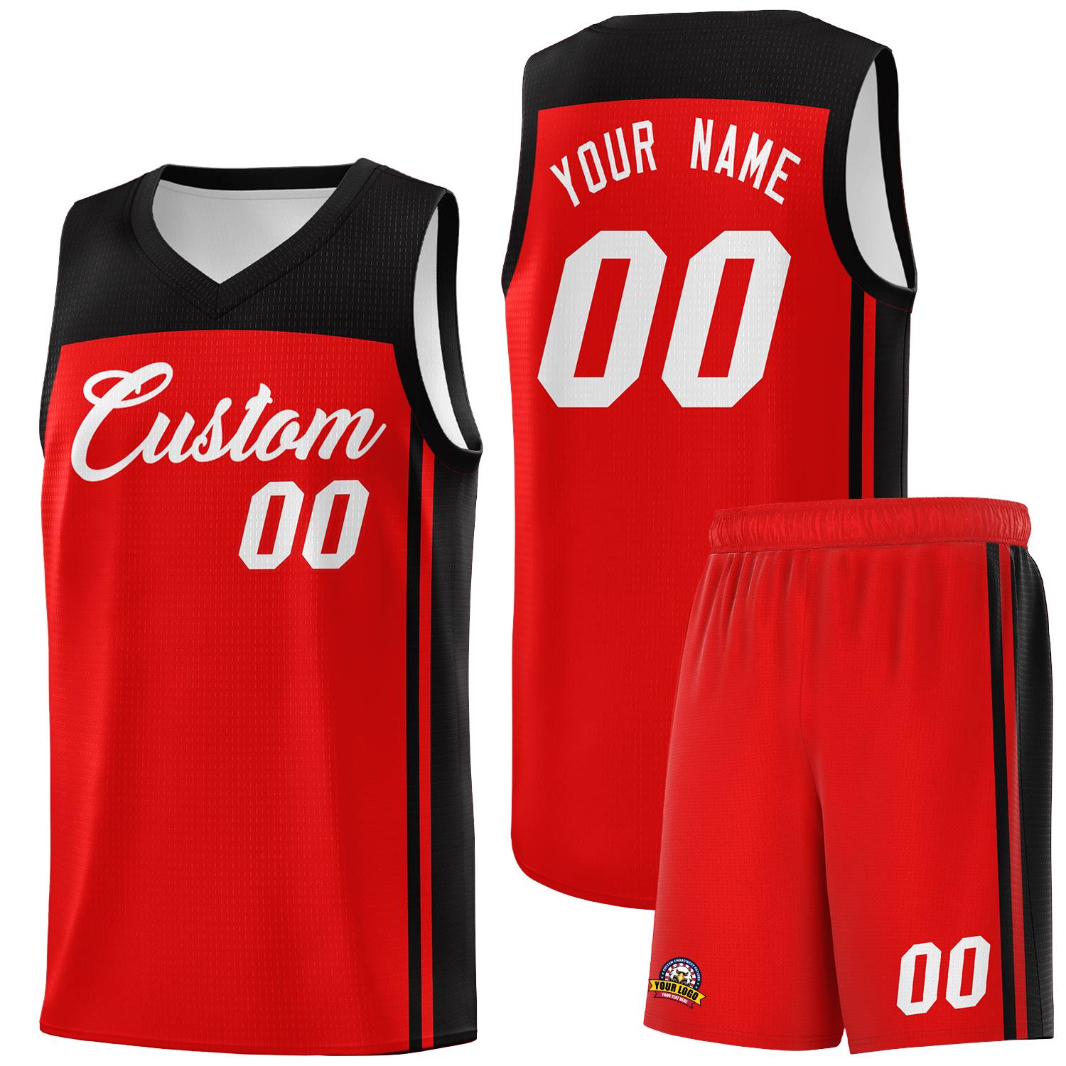 Custom Red Black Classic Sets Sports Uniform Basketball Jersey