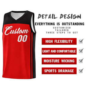 Custom Red Black Classic Sets Sports Uniform Basketball Jersey