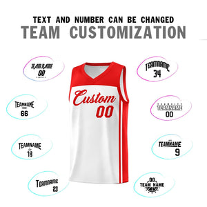 Custom White Red Classic Sets Sports Uniform Basketball Jersey