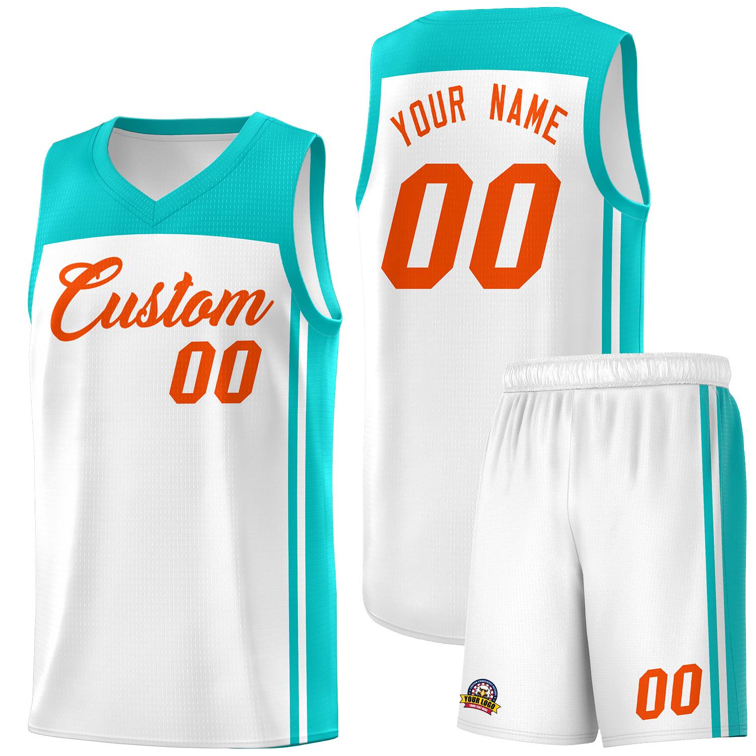 Custom White Bright Green Classic Sets Sports Uniform Basketball Jersey