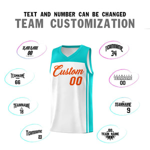 Custom White Bright Green Classic Sets Sports Uniform Basketball Jersey