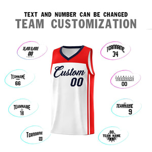 Custom White Navy Classic Sets Sports Uniform Basketball Jersey