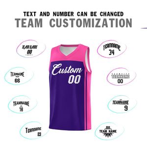 Custom Purple Pink Classic Sets Sports Uniform Basketball Jersey