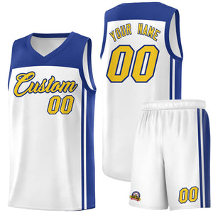 Custom White Royal Classic Sets Sports Uniform Basketball Jersey