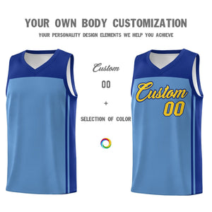 Custom Light Blue Royal Classic Sets Sports Uniform Basketball Jersey