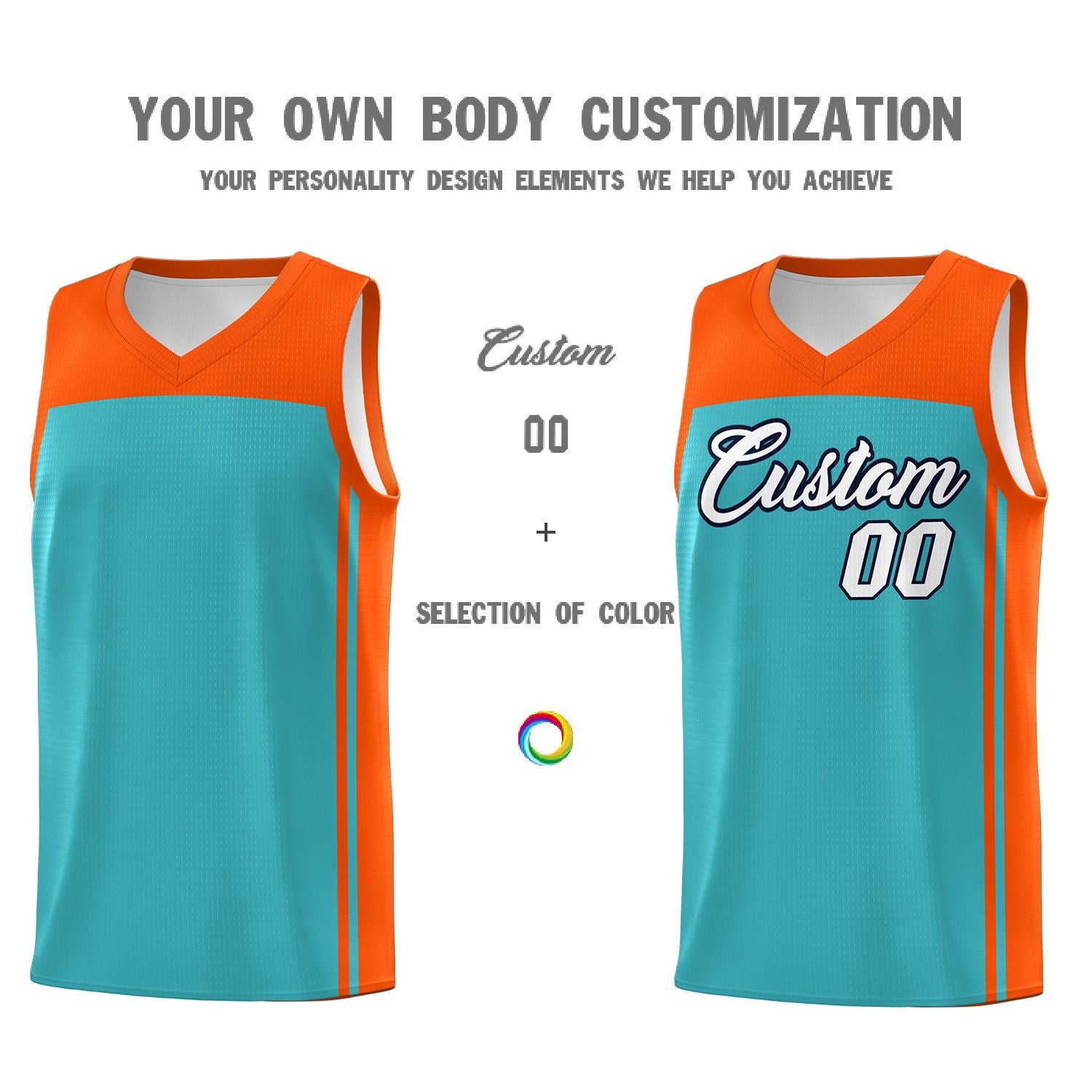 Custom Bright Green Orange Classic Sets Sports Uniform Basketball Jersey