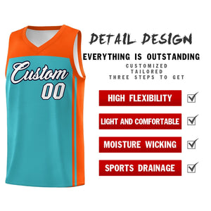 Custom Bright Green Orange Classic Sets Sports Uniform Basketball Jersey