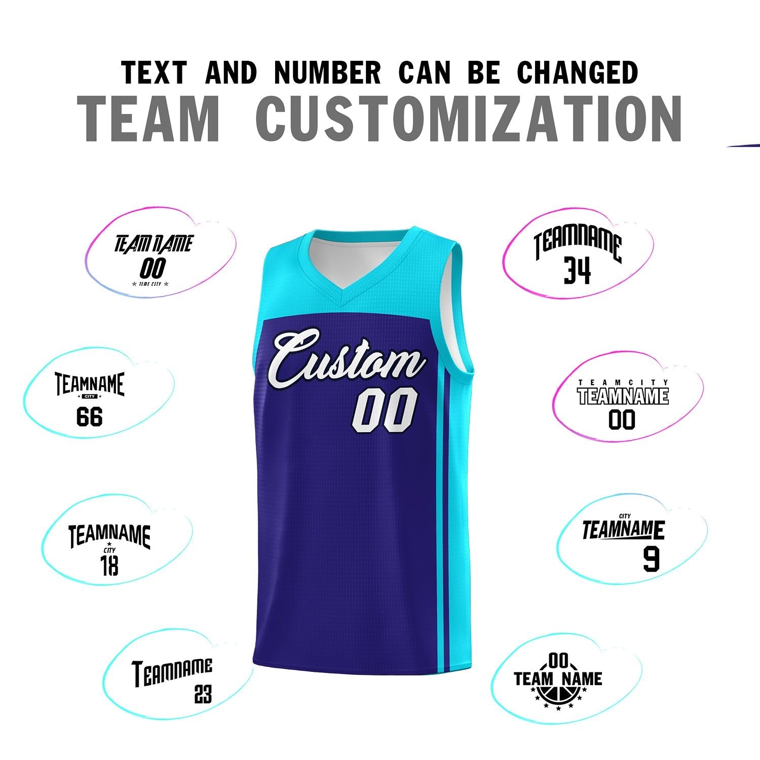 Custom Purple Sky Blue Classic Sets Sports Uniform Basketball Jersey