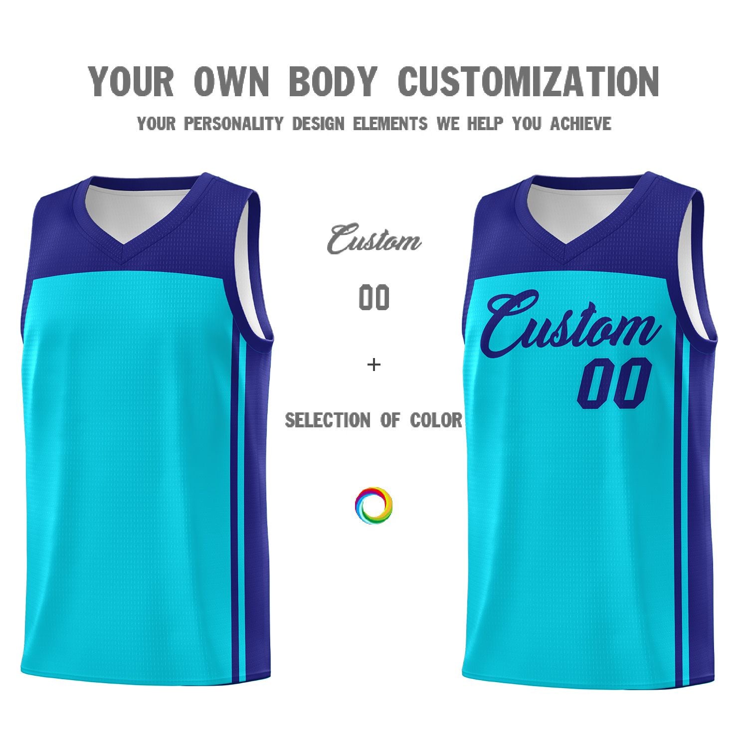 Custom Sky Blue Purple Classic Sets Sports Uniform Basketball Jersey