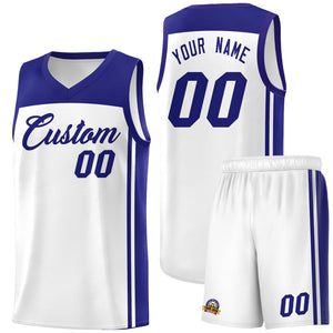 Custom White Purple Classic Sets Sports Uniform Basketball Jersey