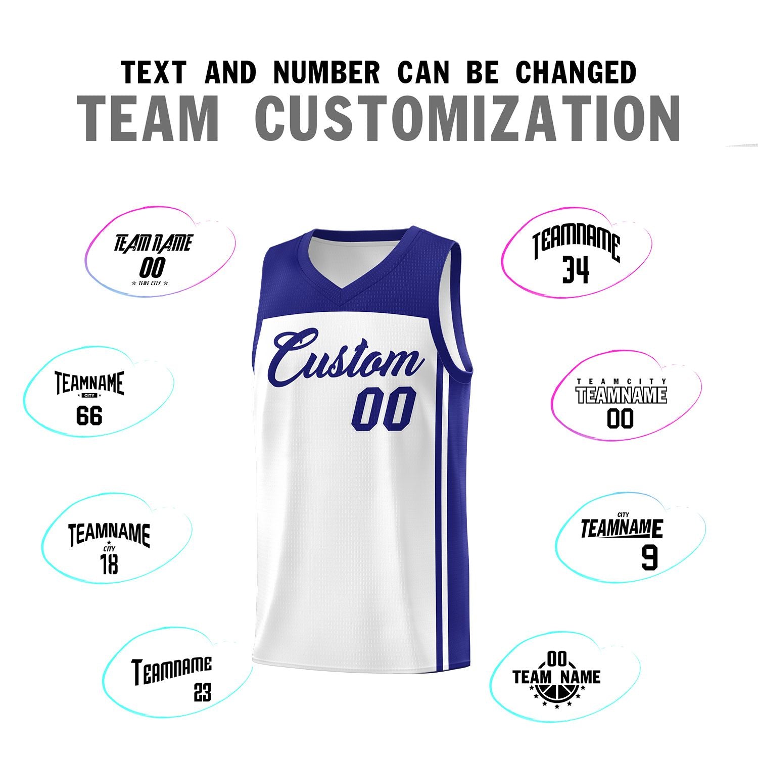 Custom White Purple Classic Sets Sports Uniform Basketball Jersey