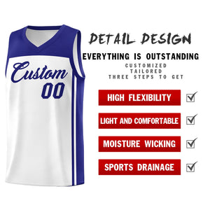 Custom White Purple Classic Sets Sports Uniform Basketball Jersey