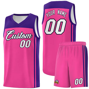 Custom Pink Purple Classic Sets Sports Uniform Basketball Jersey