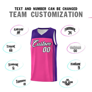 Custom Pink Purple Classic Sets Sports Uniform Basketball Jersey