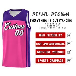 Custom Pink Purple Classic Sets Sports Uniform Basketball Jersey