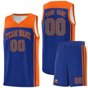 Custom Royal Orange Classic Sets Sports Uniform Basketball Jersey