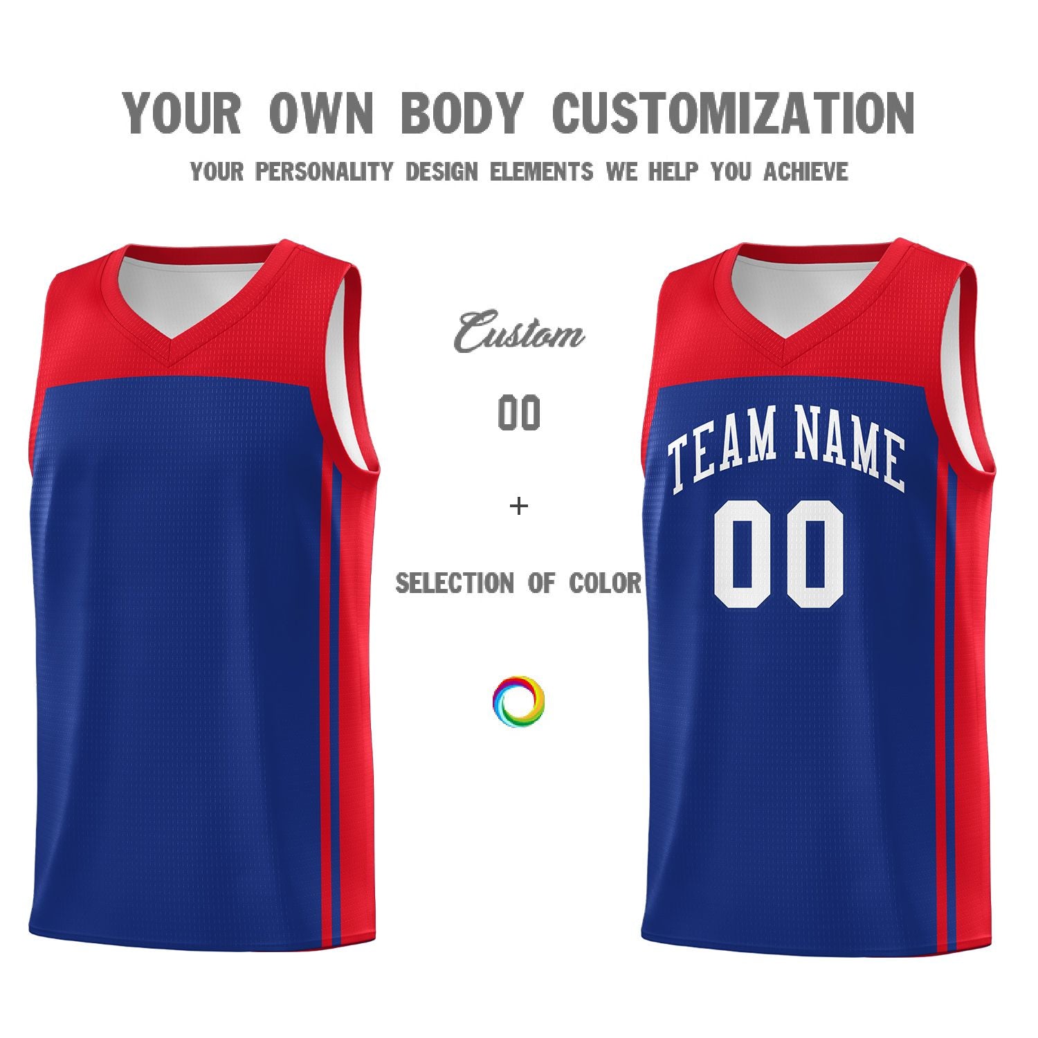 Custom Royal Red Classic Sets Sports Uniform Basketball Jersey