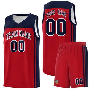 Custom Red Navy Classic Sets Sports Uniform Basketball Jersey