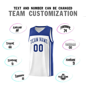 Custom White Royal Classic Sets Sports Uniform Basketball Jersey