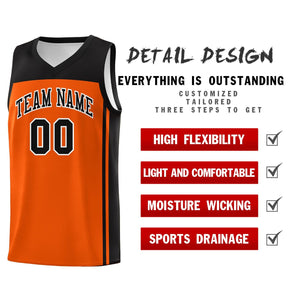 Custom Orange Black Classic Sets Sports Uniform Basketball Jersey