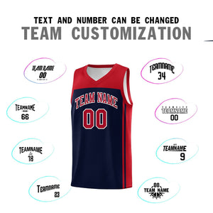 Custom Navy Red Classic Sets Sports Uniform Basketball Jersey