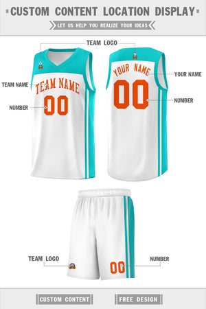 Custom White Bright Green Classic Sets Sports Uniform Basketball Jersey