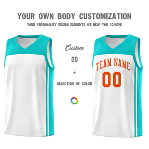 Custom White Bright Green Classic Sets Sports Uniform Basketball Jersey