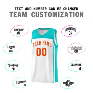 Custom White Bright Green Classic Sets Sports Uniform Basketball Jersey