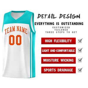 Custom White Bright Green Classic Sets Sports Uniform Basketball Jersey