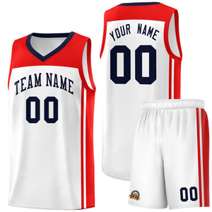 Custom White Navy Classic Sets Sports Uniform Basketball Jersey