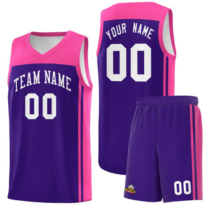 Custom Purple Pink Classic Sets Sports Uniform Basketball Jersey