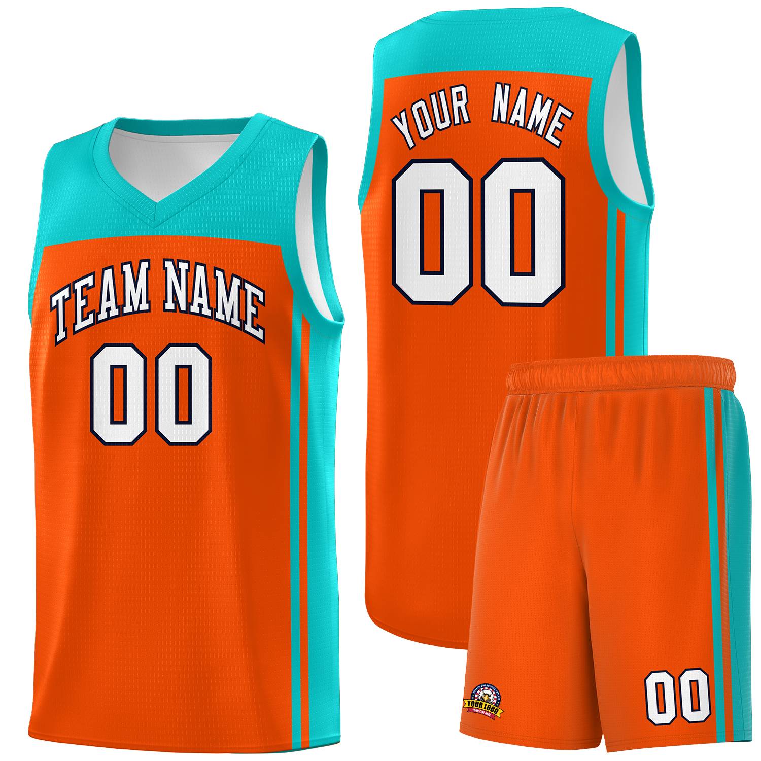 Custom Orange Bright Green Classic Sets Sports Uniform Basketball Jersey