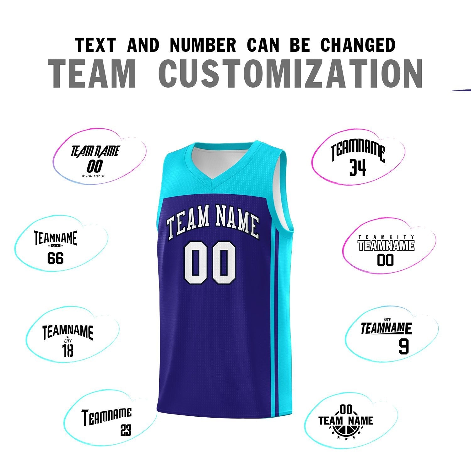 Custom Purple Sky Blue Classic Sets Sports Uniform Basketball Jersey