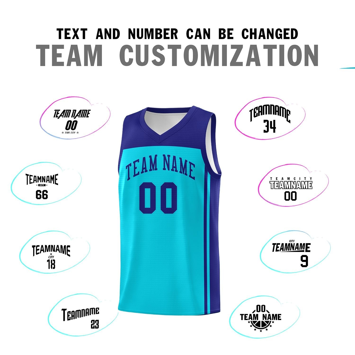 Custom Sky Blue Purple Classic Sets Sports Uniform Basketball Jersey