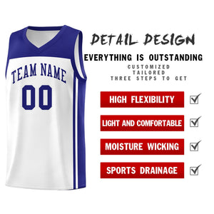 Custom White Purple Classic Sets Sports Uniform Basketball Jersey