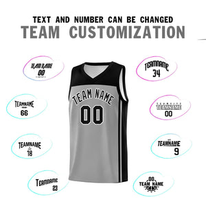 Custom Grey Black Classic Sets Sports Uniform Basketball Jersey