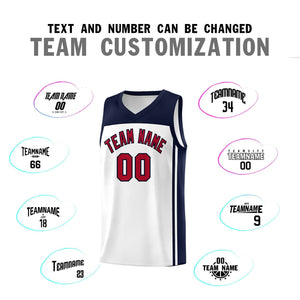 Custom White Navy Classic Sets Sports Uniform Basketball Jersey