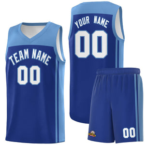 Custom Royal Light Blue Classic Sets Sports Uniform Basketball Jersey