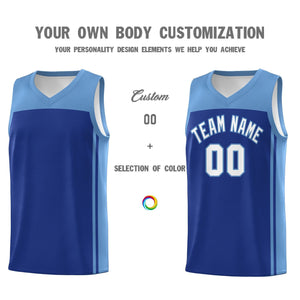 Custom Royal Light Blue Classic Sets Sports Uniform Basketball Jersey