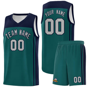 Custom Midnight Green Navy Classic Sets Sports Uniform Basketball Jersey