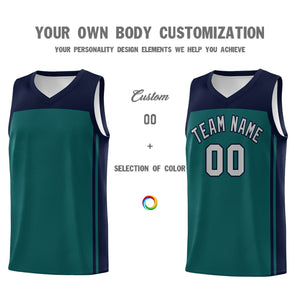 Custom Midnight Green Navy Classic Sets Sports Uniform Basketball Jersey