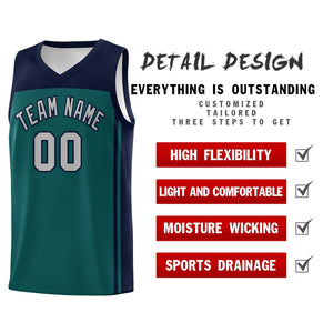 Custom Midnight Green Navy Classic Sets Sports Uniform Basketball Jersey