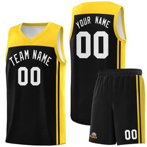 Custom Black Gold Classic Sets Sports Uniform Basketball Jersey