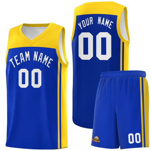 Custom Royal Gold Classic Sets Sports Uniform Basketball Jersey