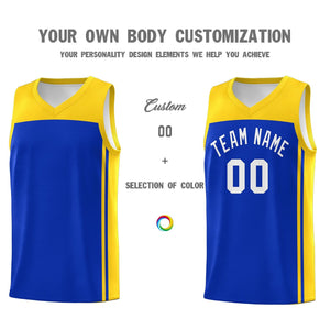 Custom Royal Gold Classic Sets Sports Uniform Basketball Jersey