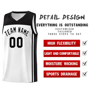 Custom White Black Classic Sets Sports Uniform Basketball Jersey