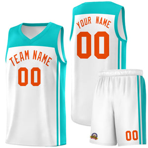 Custom White Bright Green Classic Sets Sports Uniform Basketball Jersey